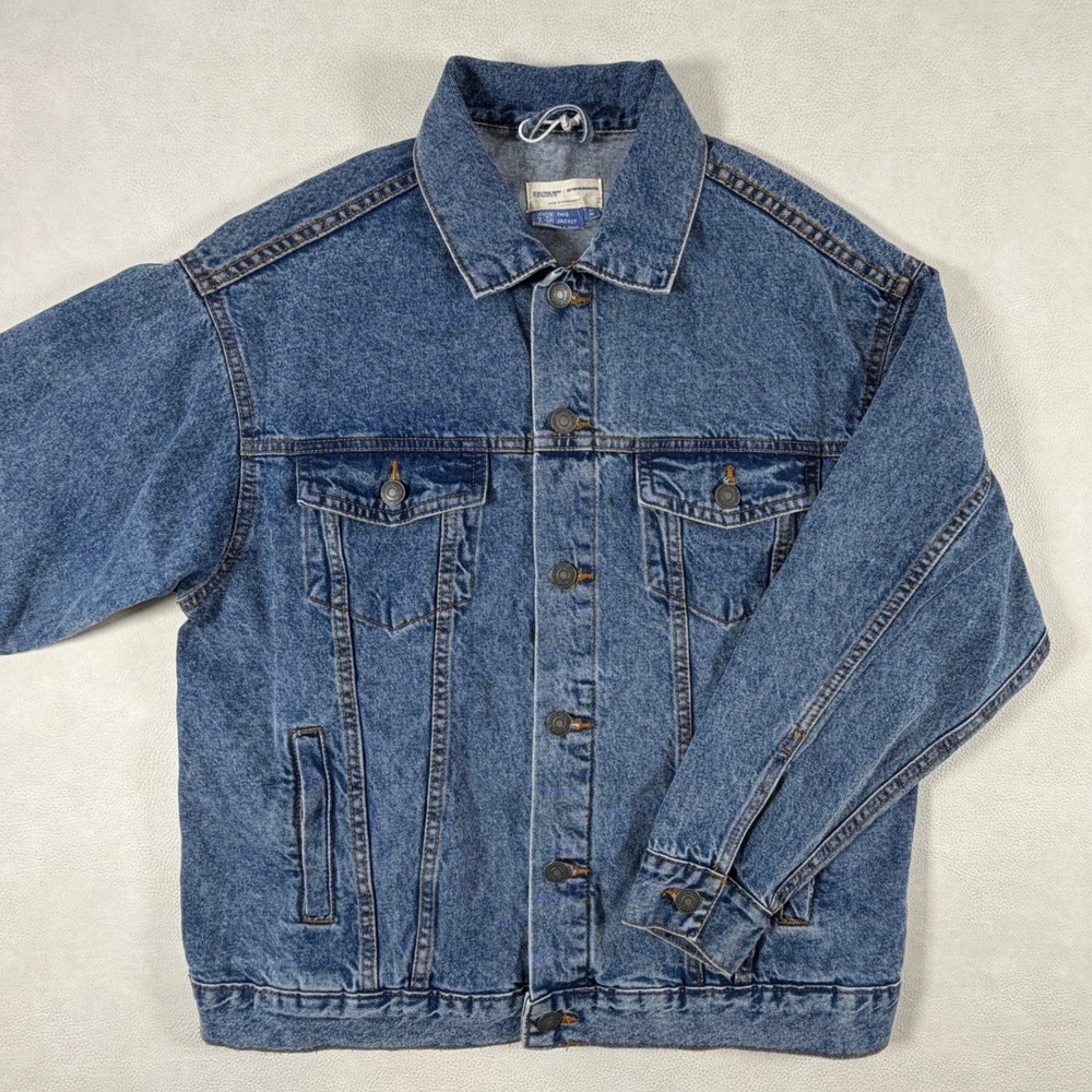 Cotton On Born This Way Foundation Denim Jacket Type 3 Blue Womens Size XS